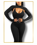 Two piece jumpsuit - AOaivilo-women's fashion, body suits, jumpers, fashion jeans, two-piece set, active wear, stylish clothing, trendy outfits,